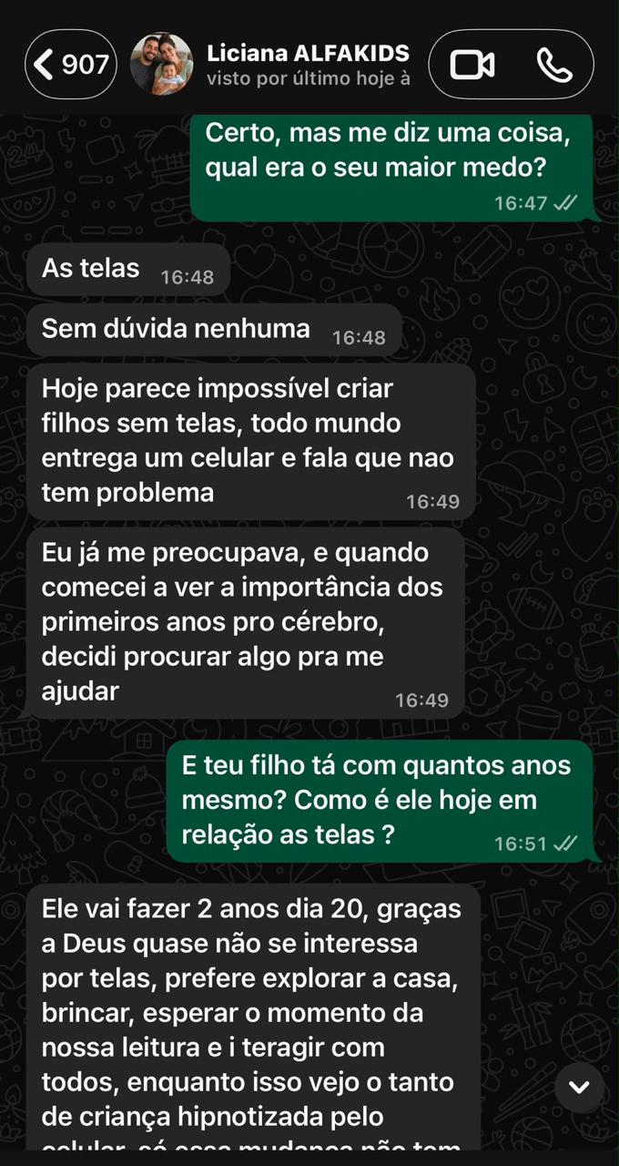 Depoimento real de Liciana sobre o desenvolvimento do filho