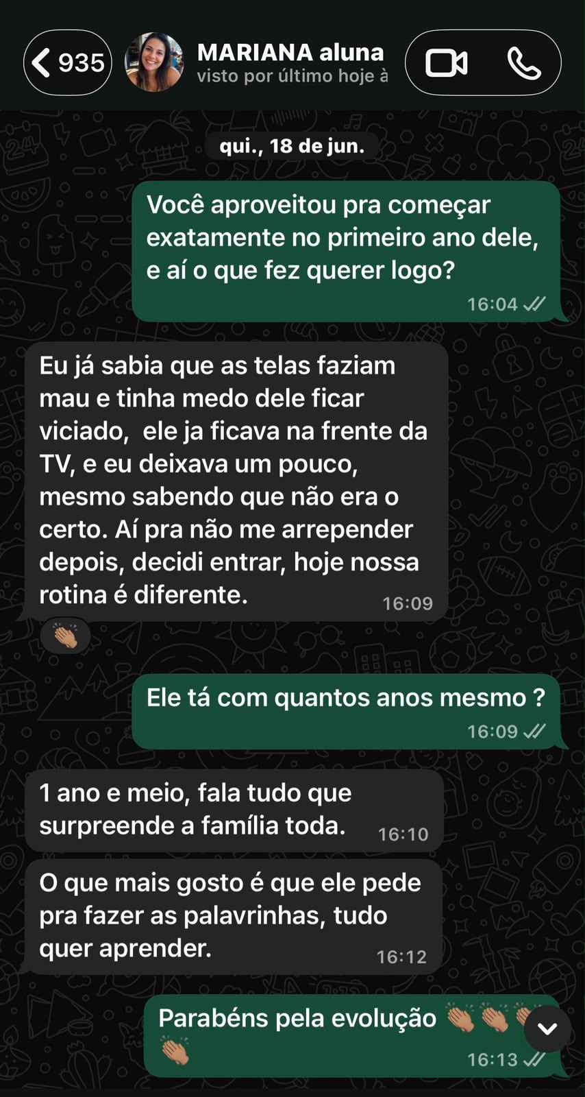 Depoimento real de Mariana sobre o desenvolvimento do filho
