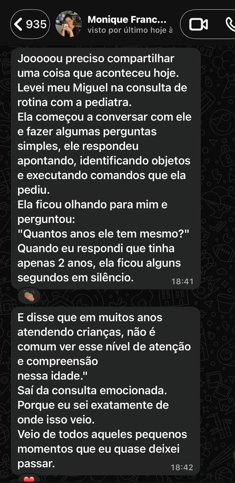 Depoimento real de Monique sobre o desenvolvimento do filho